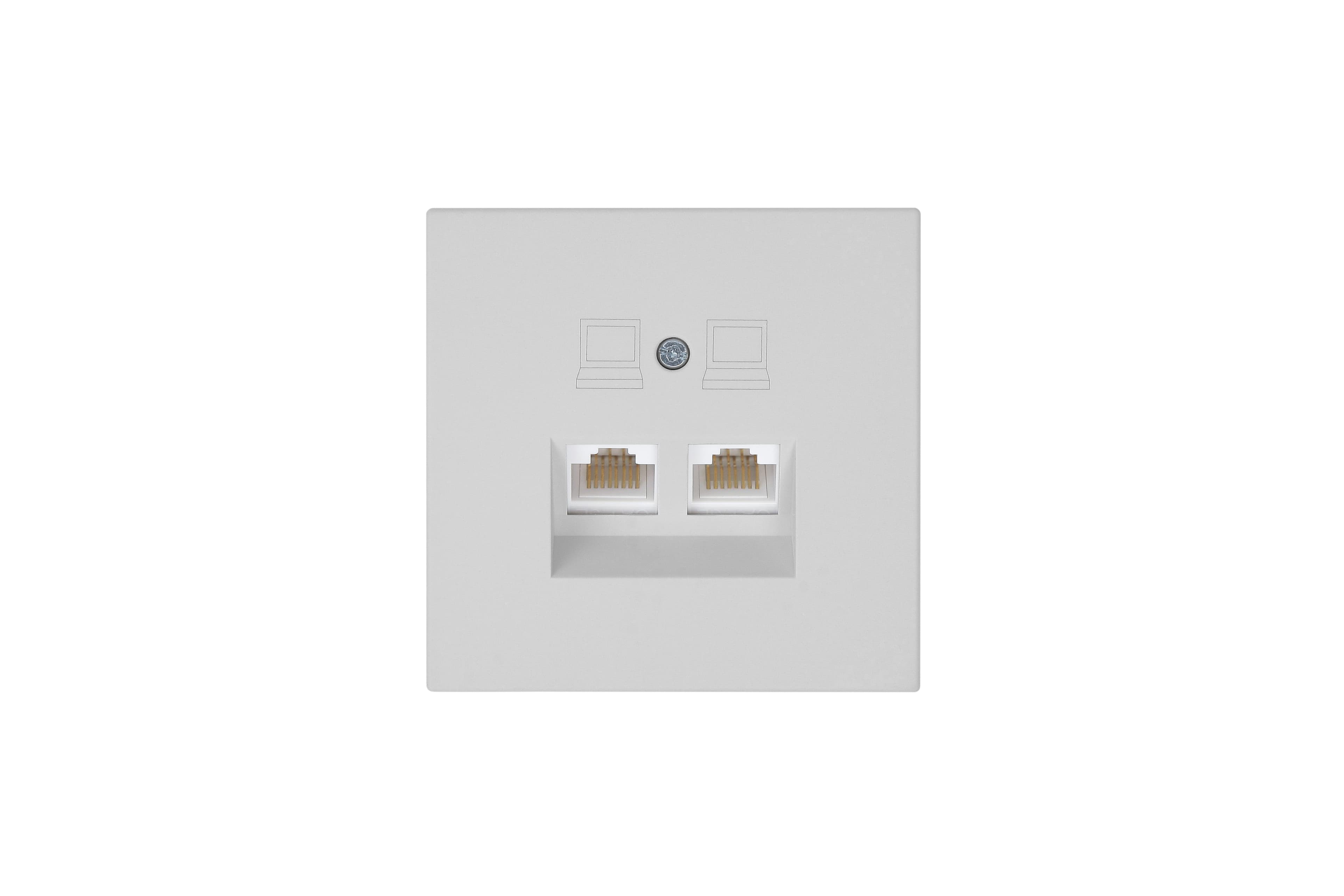 Jasmart FD Матовый тауп (soft touch) Розетка RJ45 2-ая, 6 категория