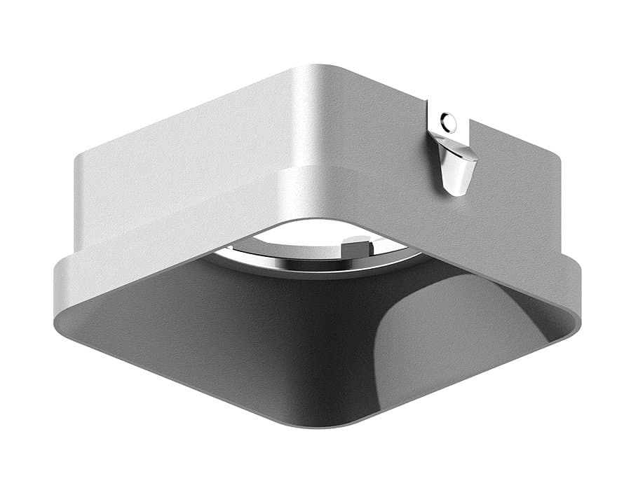 Ambrella Насадка передняя для корпуса светильника с размером отверстия 70*70mm N7703 SSL серебро песок 70*70*H35mm Out10mm MR16 — миниатюра 1