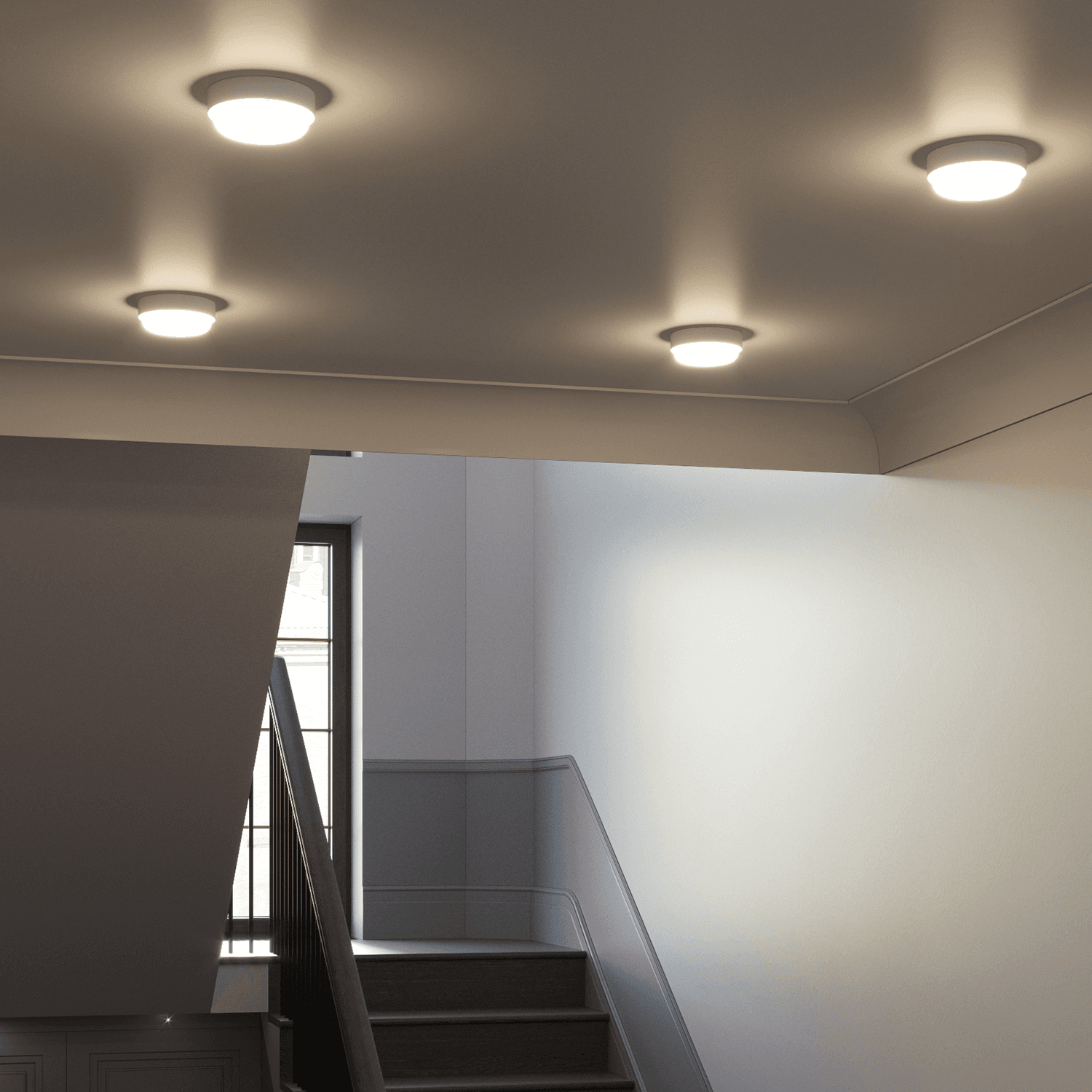 Gauss Светильник ЖКХ HALL круг 8W 680lm 4000K 200-240V IP40 D135*32мм белый LED 193411208 — миниатюра 2