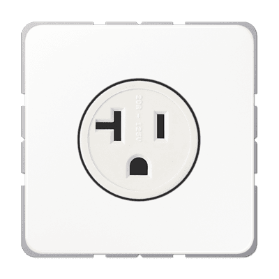 JUNG Штепсельная розетка SCHUKO 16А 250V~ с углом наклона 20° белая CD521-20WW