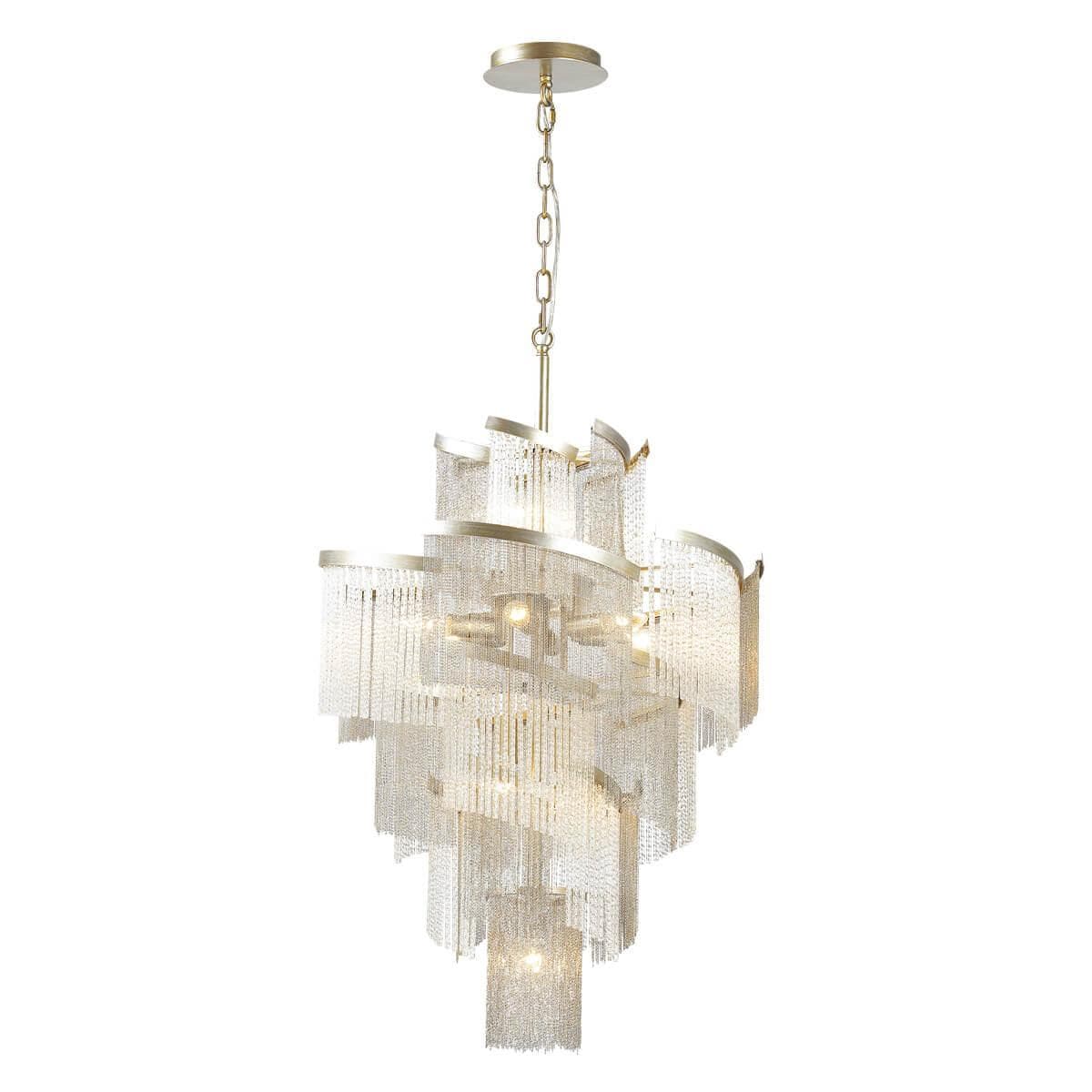 Odeon Light 4630/11 ODL20 417 серебристый/стекло/металл.цепочки Люстра E14 11*40W 220V GRAZA — миниатюра 1