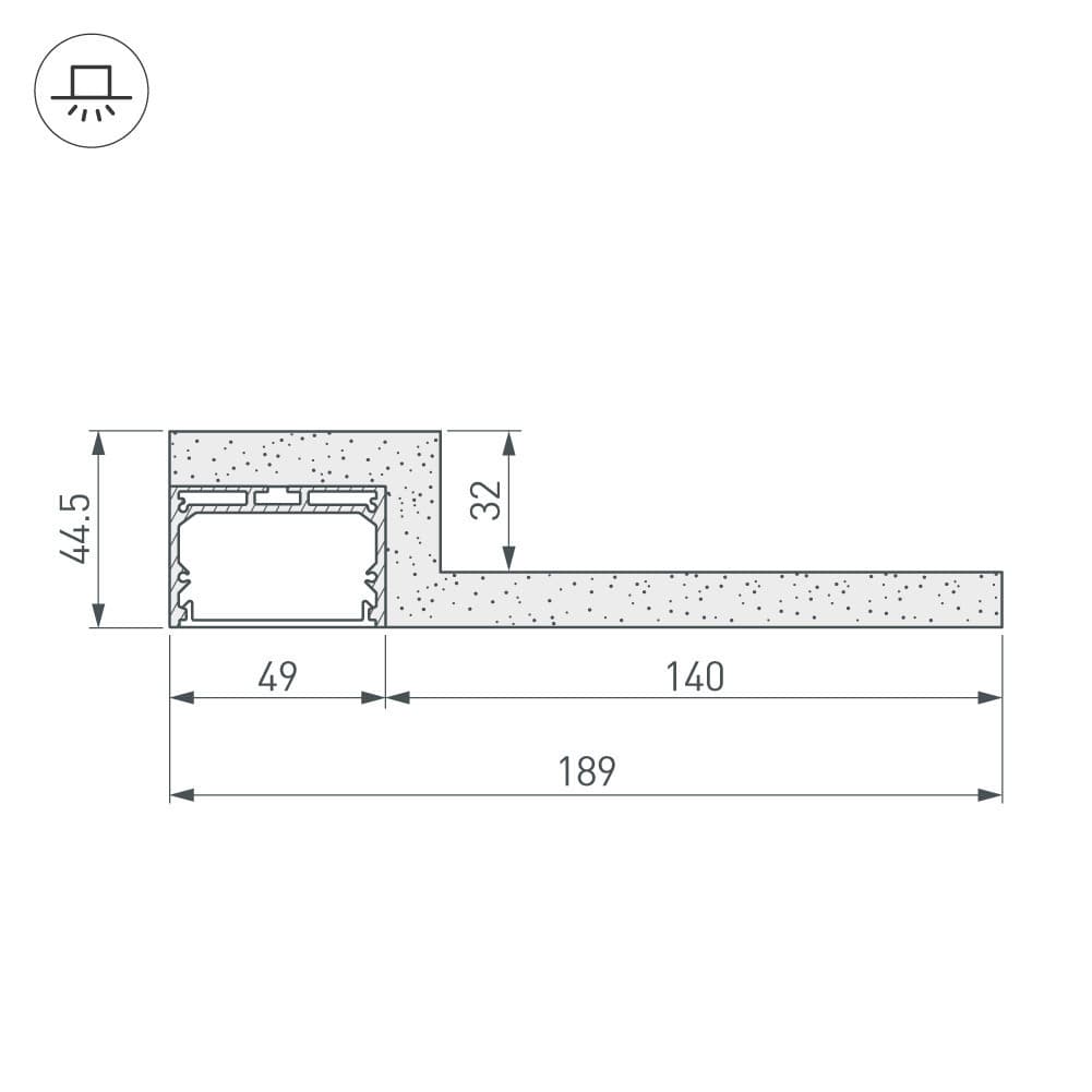 Arlight Гипсокартонный Модуль ARL-LINE-EDGE-50-2000 (ГКЛ 12.5мм) (-) 022265 — миниатюра 2