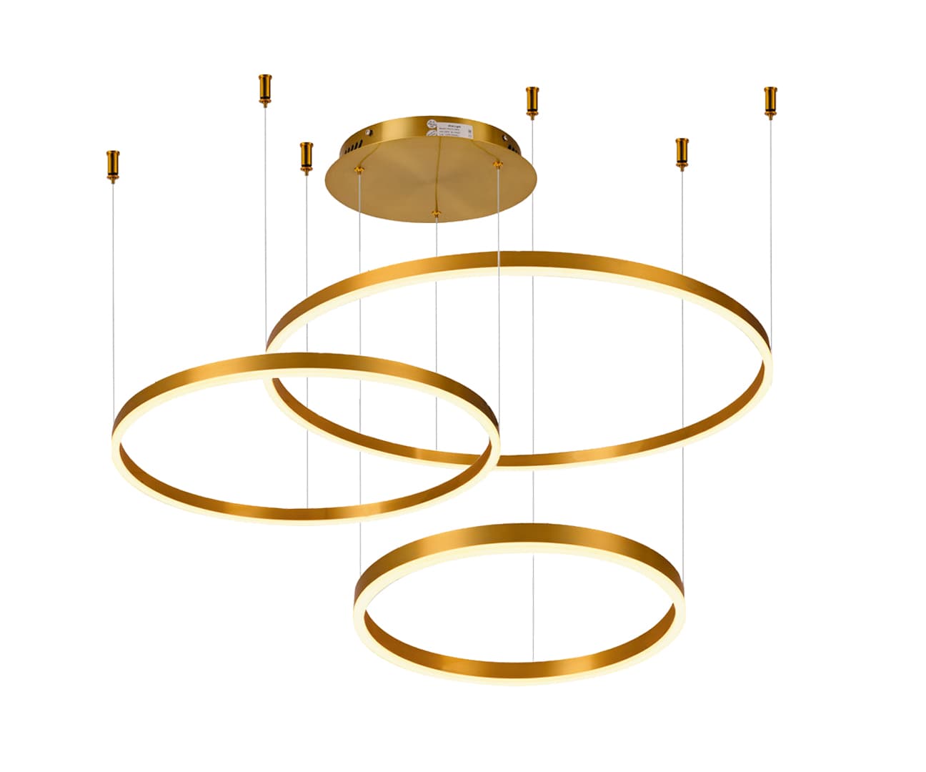 Kink Light 08223,36PA(3000K) Подвес диммируемый Тор латунь w133.5*95(d80+60+40) h150 Led 110w (3000K) с пультом ДУ