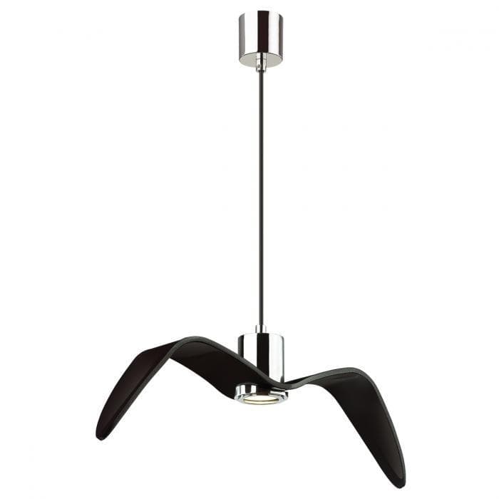 Odeon Light 4901/1C PENDANT ODL22 233 черный/хром/стекло Подвес GU10 1*5W BIRDS — миниатюра 1