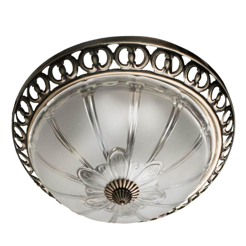 Arte Lamp Porch Бронза/Белая Тарелка 2x60W 2xE27 A1306PL-2AB — миниатюра 1