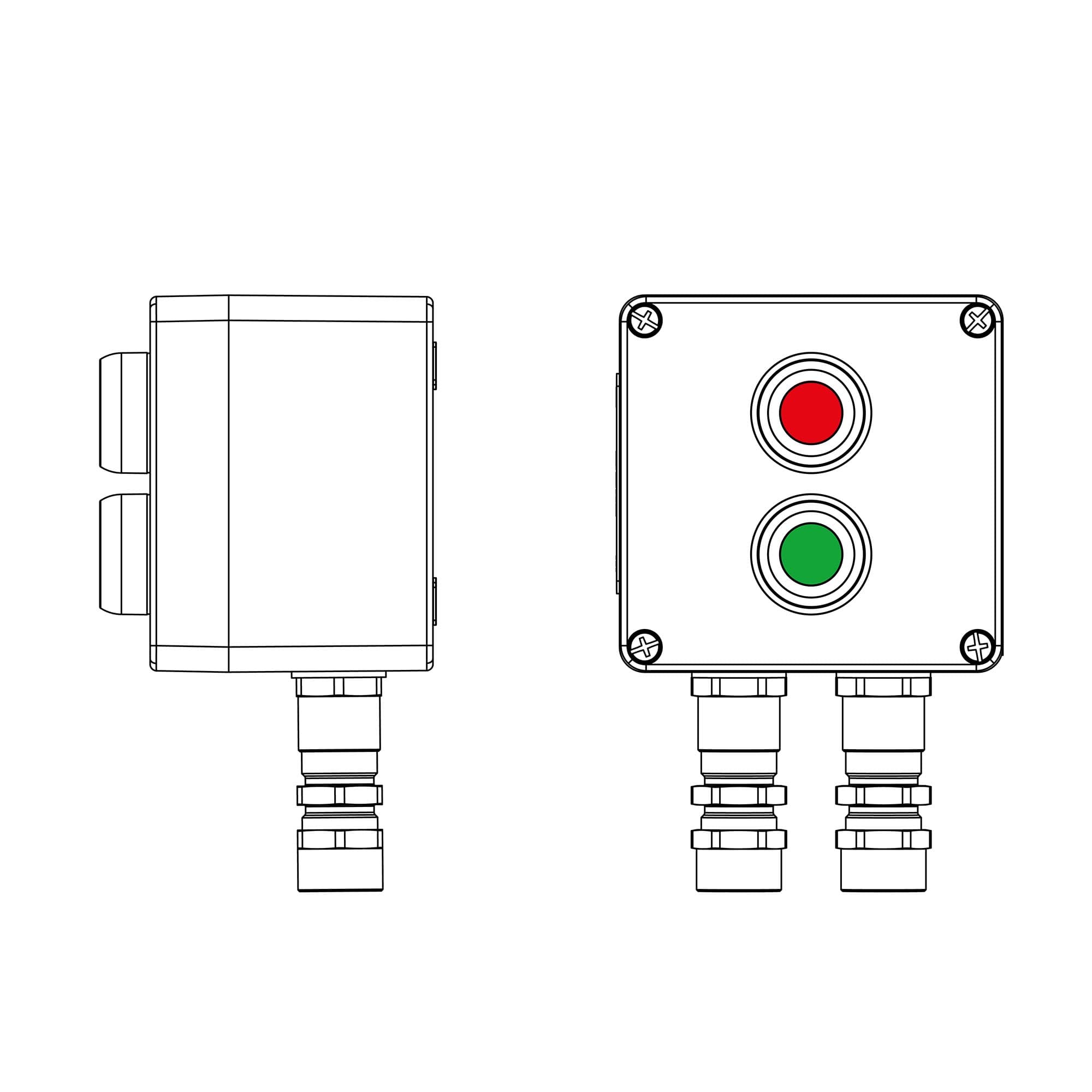DKC CPE-P-03-(1xP1G(11)-1xP1R(11))-2xKA2MHK(C)1Ex d e IIC Т5 Gb / Ex tb IIIC T95°C Db IP66 / КЗ / ШЗ