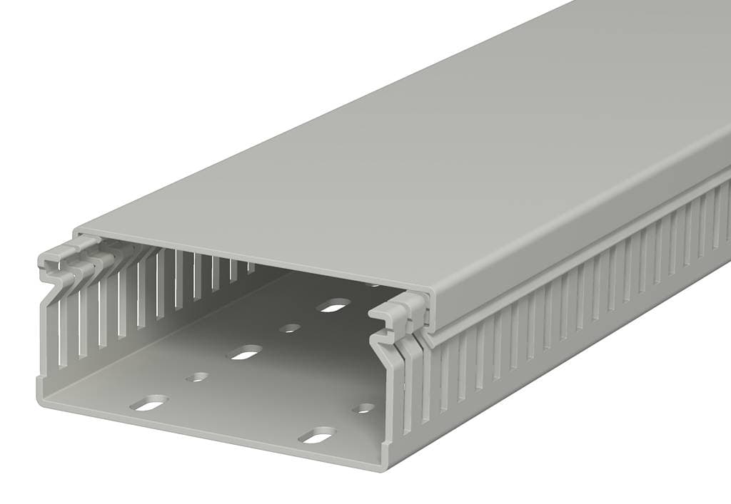 OBO Bettermann Кабель-канал перфорированный распределительный LK4 40x100x2000 мм (перфокороб) ПВХ, серый RAL7030 6178018