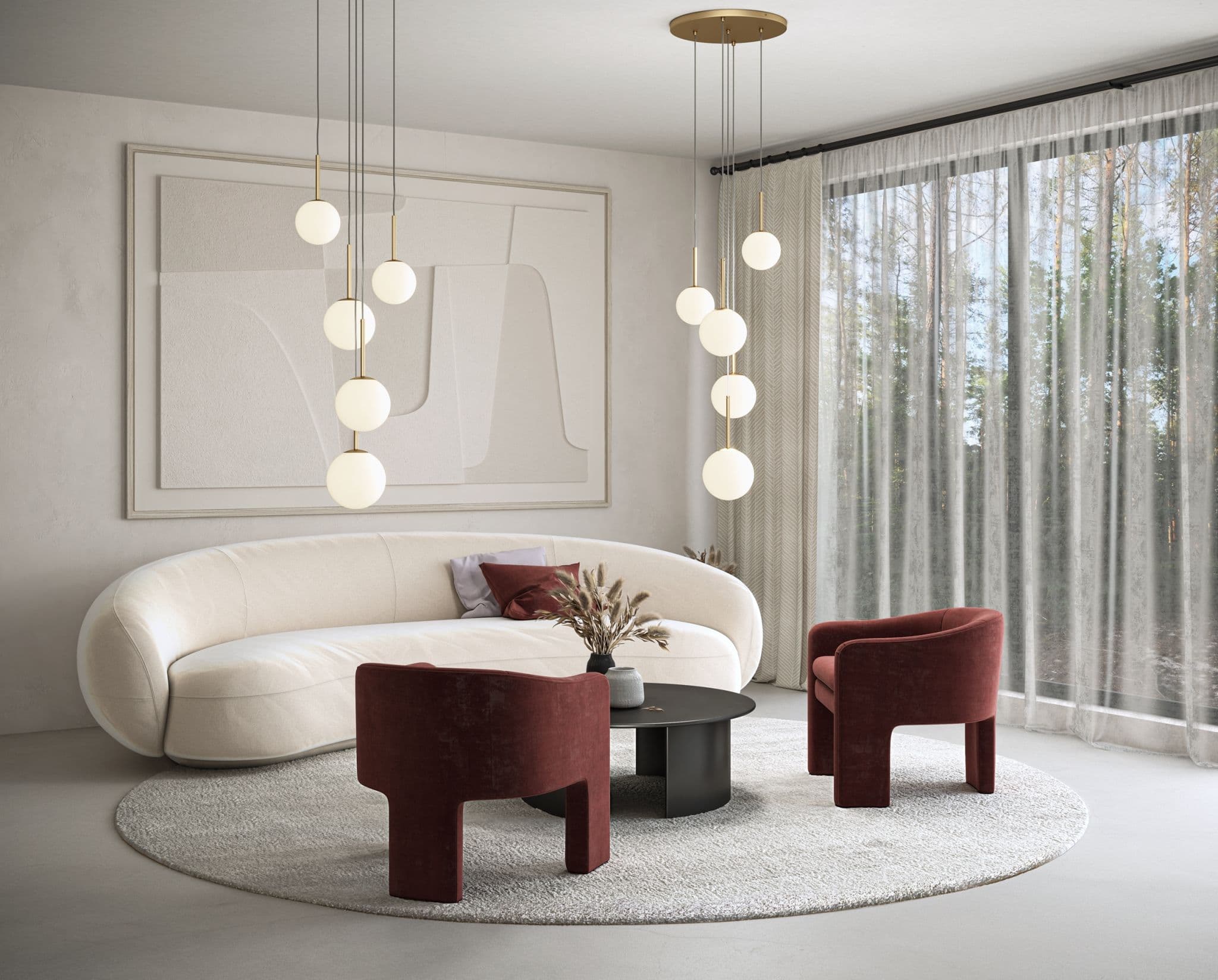 Maytoni Basic form Подвесной светильник MOD321PL-05G — миниатюра 2