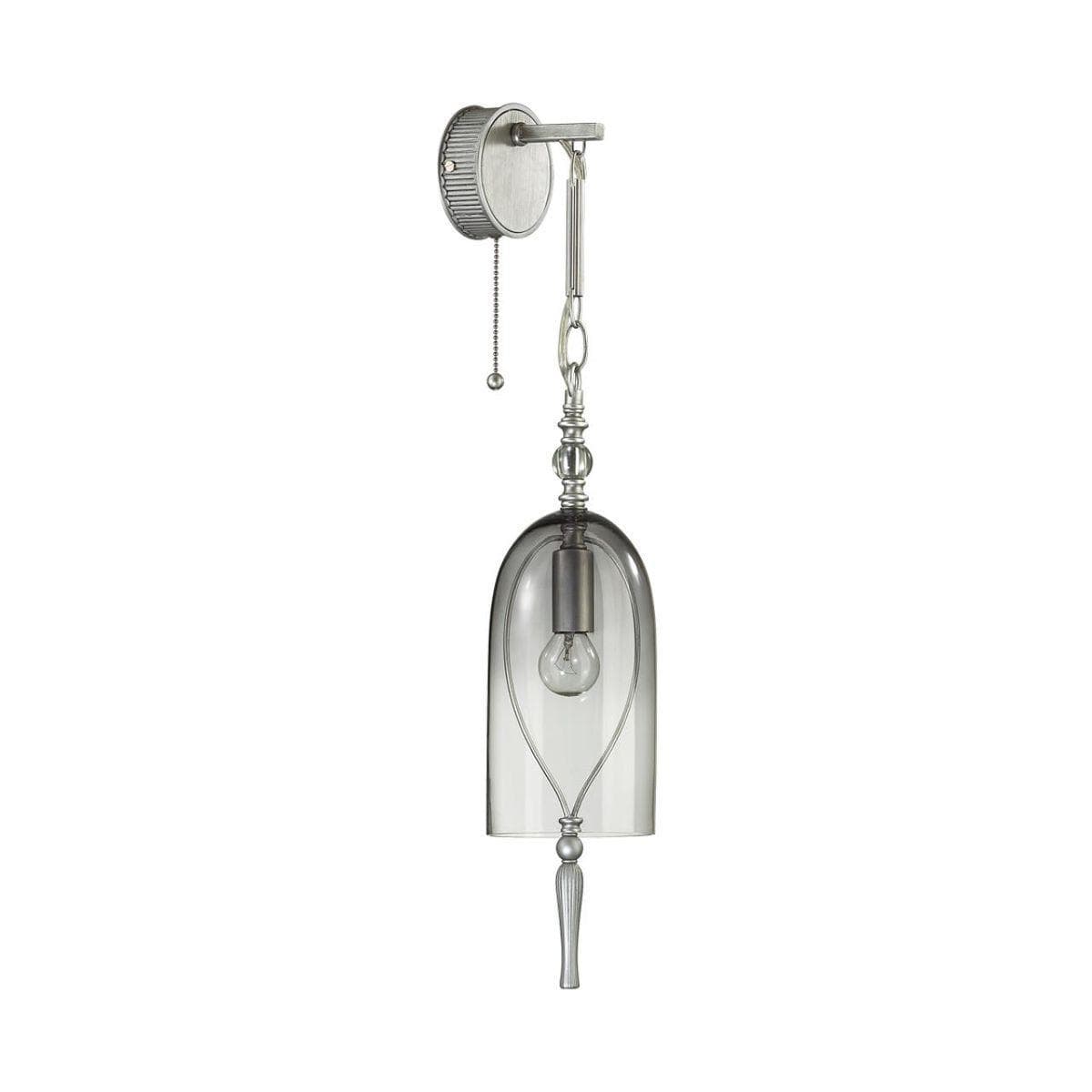 Odeon Light 4882/1W NEO ODL_EX22 25 серебристый/дымчатый/стекло Бра с выкл. E14 1*40W BELL — миниатюра 1