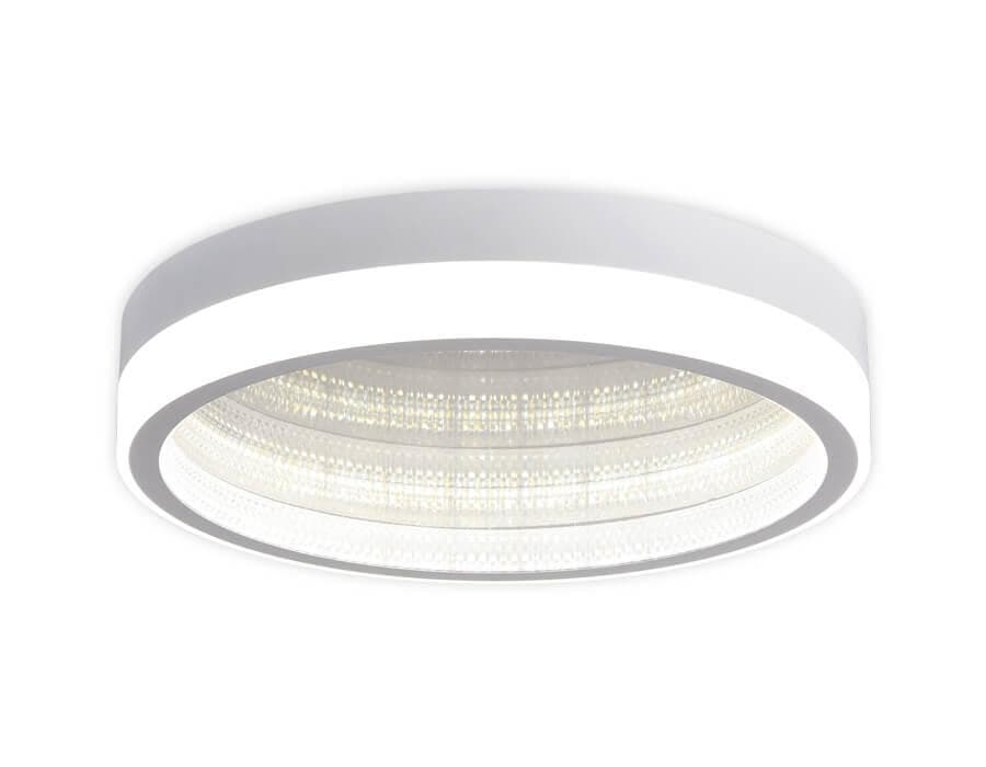 Ambrella Потолочный светодиодный светильник с пультом FA9431 WH белый 90W D500*90 (ПДУ РАДИО 2.4) — миниатюра 1