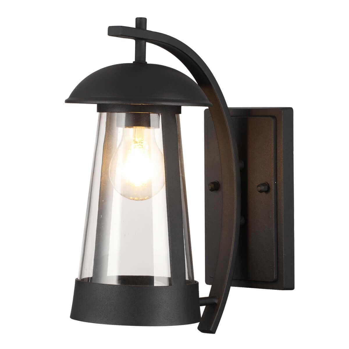 Odeon Light 4837/1W NATURE ODL21 569 черный/стекло Ландшафтный настенный светильник E27 1*60W IP44 KALPI