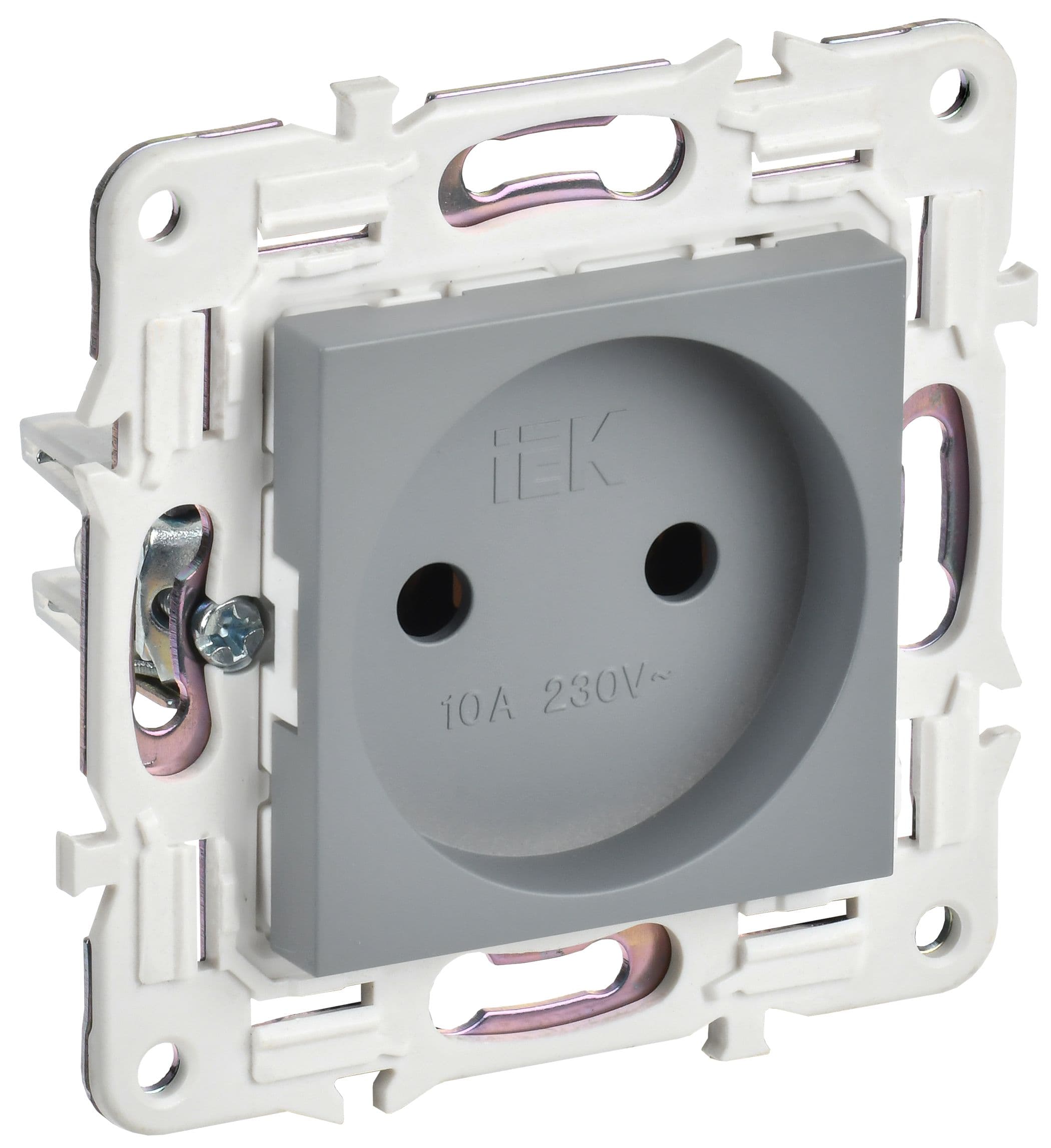 IEK SKANDY Серый Розетка б/з 10А SK-R02Gr — миниатюра 1