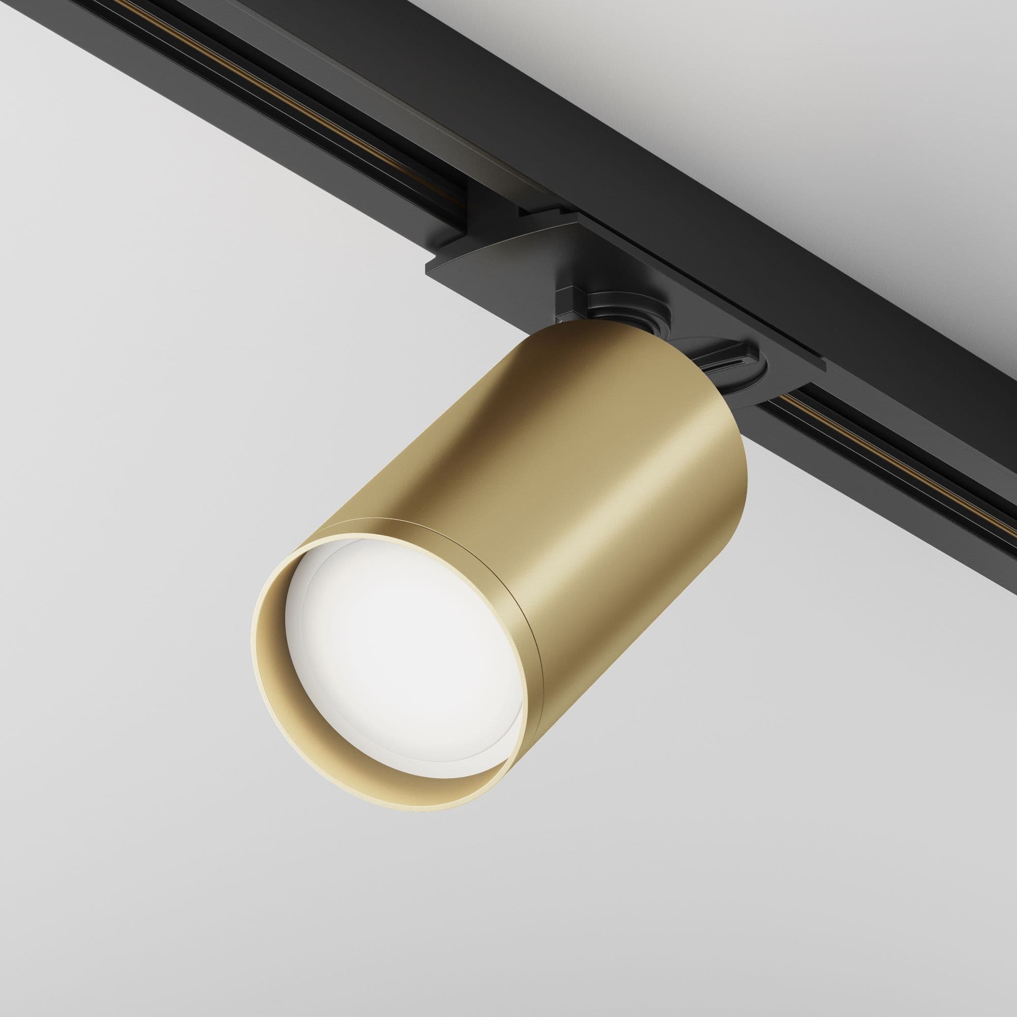 Maytoni Трековый светильник Черный и Матовое золото Focus TR020-1-U-GU10-BMG