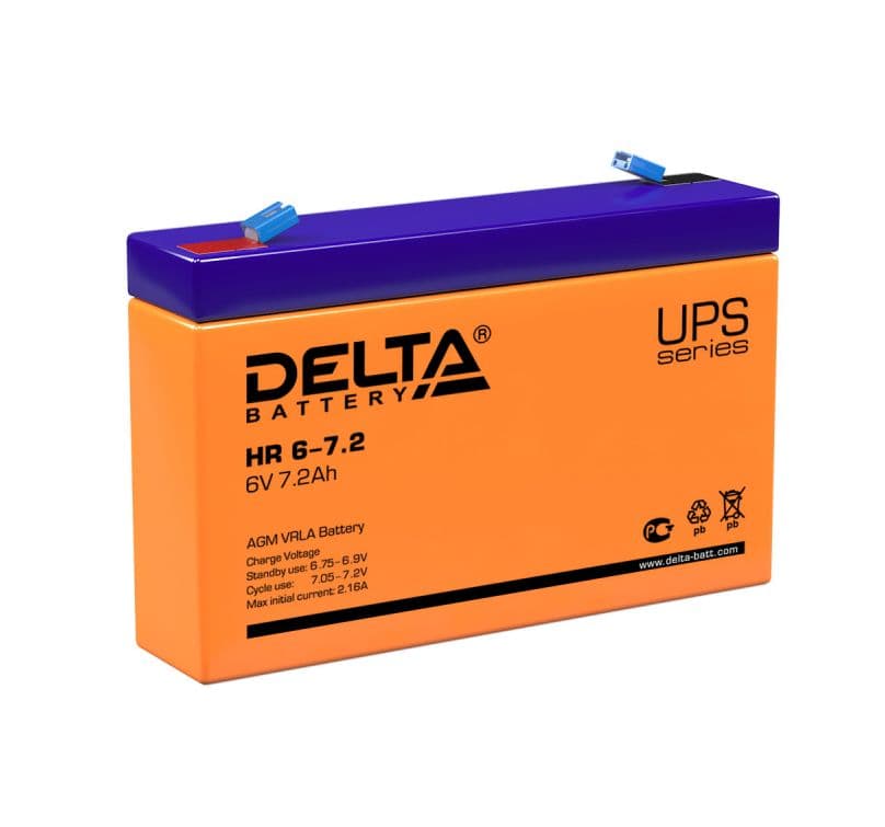 Delta Аккумуляторная батарея HR 6-7.2 (6V/7.2Ah)