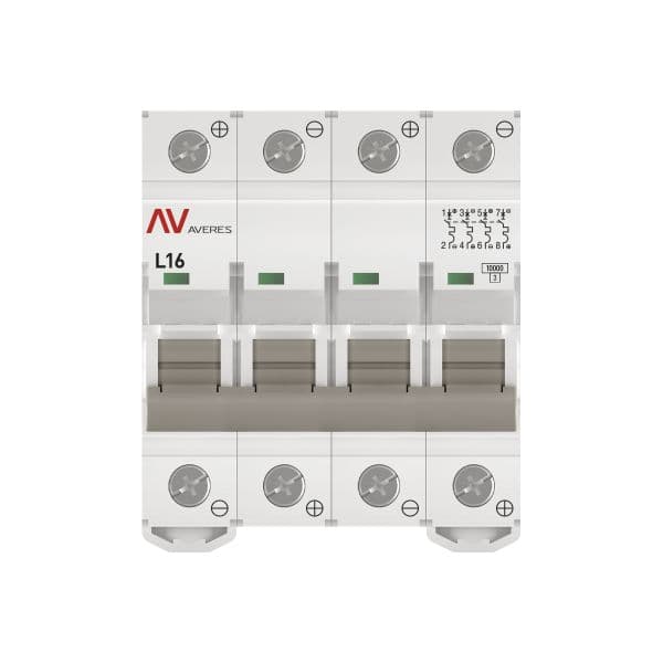 EKF Выключатель автоматический AV-10 DC 4P 16A (L) 10kA AVERES — миниатюра 3