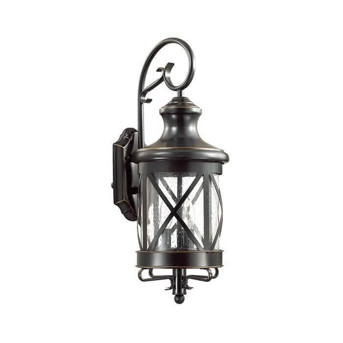 Odeon Light 4045/3W ODL18 709 черный/золотая патина Уличный настенный светильник IP44 E14 3*60W 220V SATION