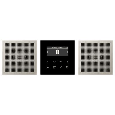 JUNG Смарт радио DAB+ Bluetooth, стерео черный/нержавеющая сталь DABES2BT