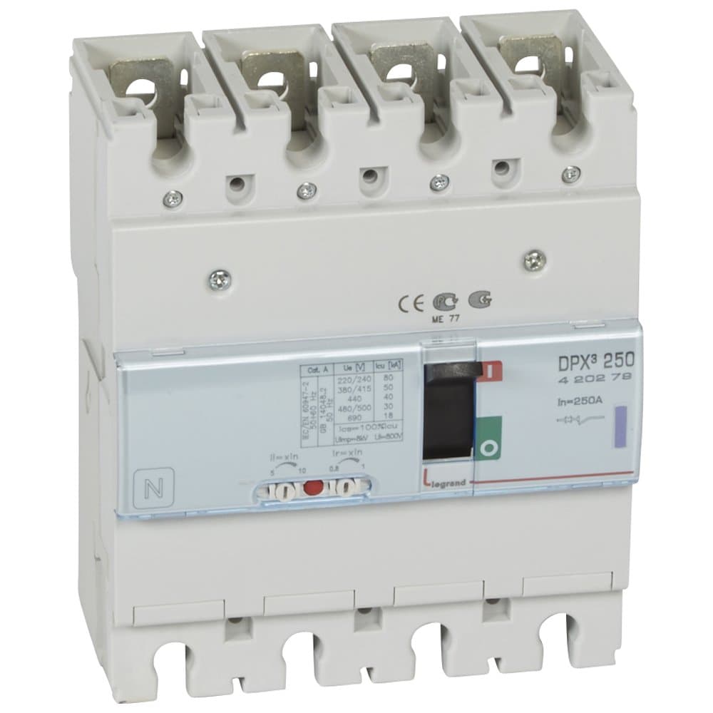 Legrand DPX3 250 Автоматический выключатель 4P 250А 50kA 420279 — миниатюра 1