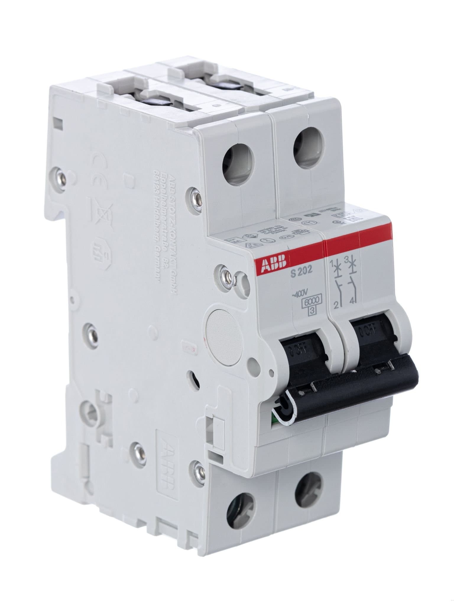 ABB Выключатель автоматический 2-полюсной S202 C10 2CDS252001R0104