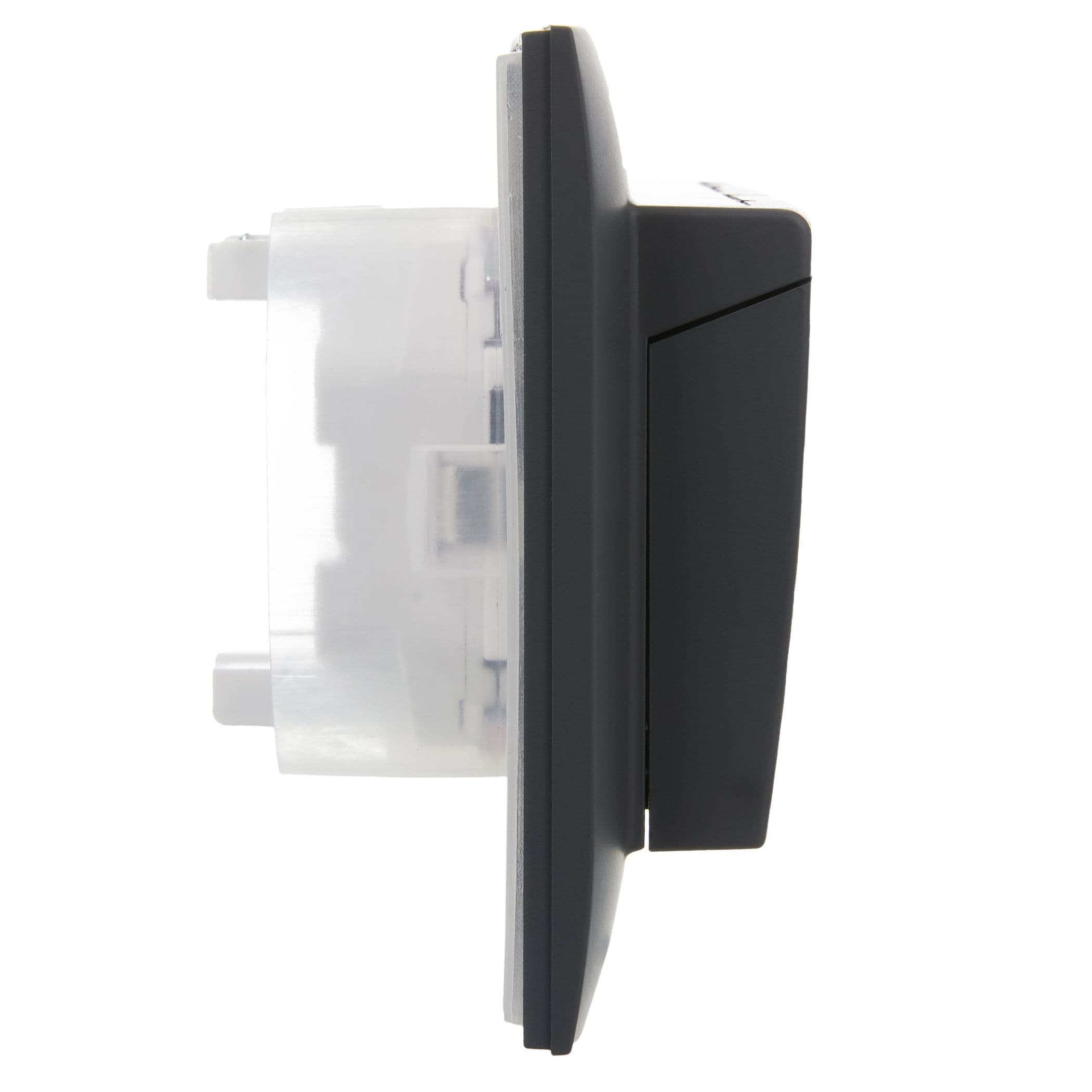 IEK SKANDY Графит Розетка 2-ая с/з с крышкой 16А в сборе IP44 SK-R12G — миниатюра 4