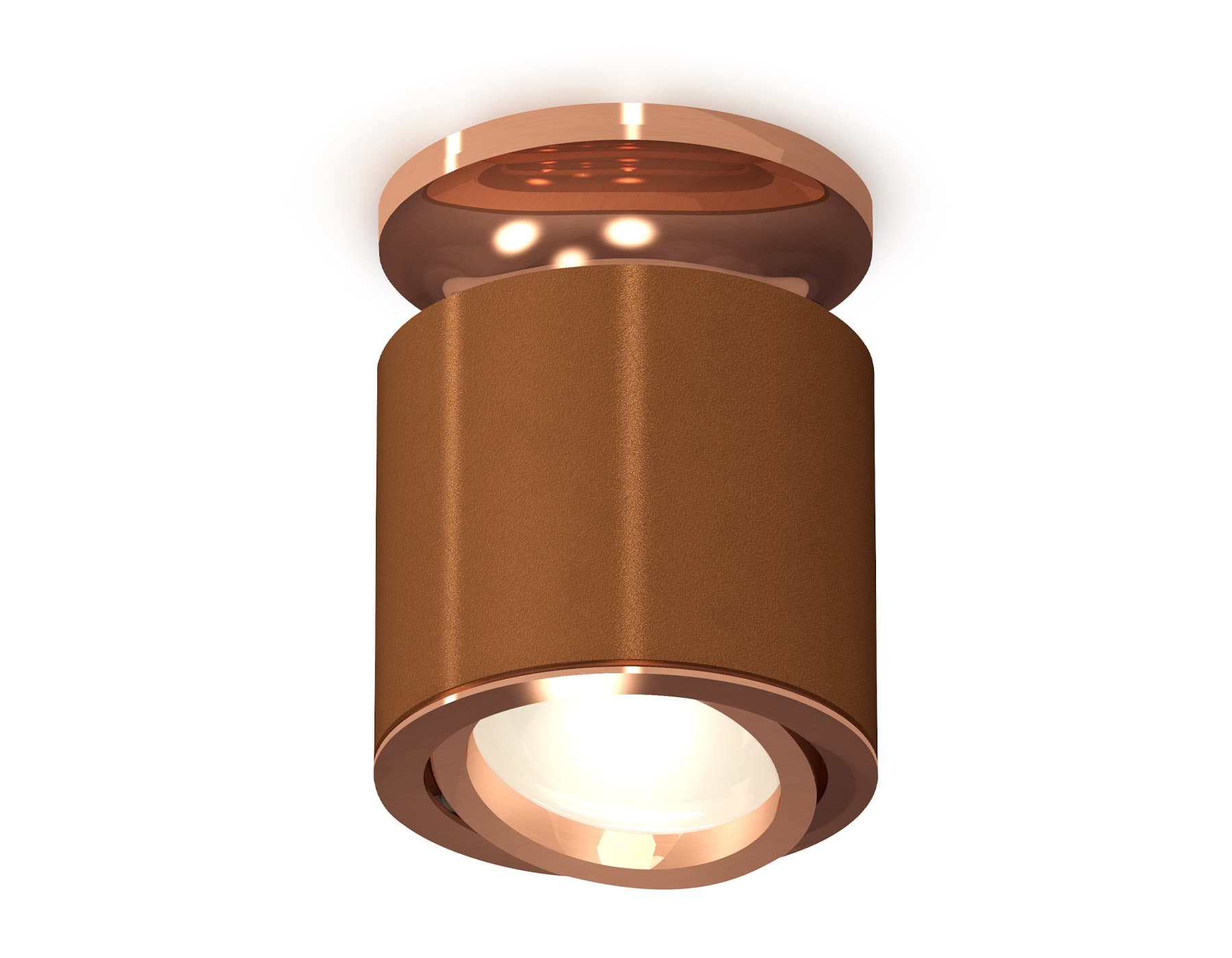 Ambrella Комплект накладного поворотного светильника XS7404140 SCF/PPG кофе песок/золото розовое полированное MR16 GU5.3 (N7930, C7404, N7005)