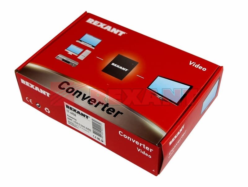 Конвертер HDMI на VGA + 3.5 mm Аудио Rexant 17-6908 — миниатюра 2