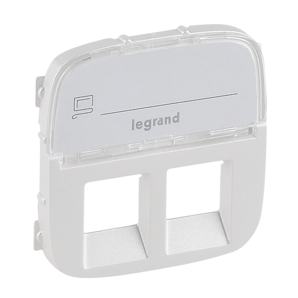 Legrand Valena ALLURE Жемчуг Накладка розетки комп 2-ой/ТЛФ+комп с полем для надписи 755489
