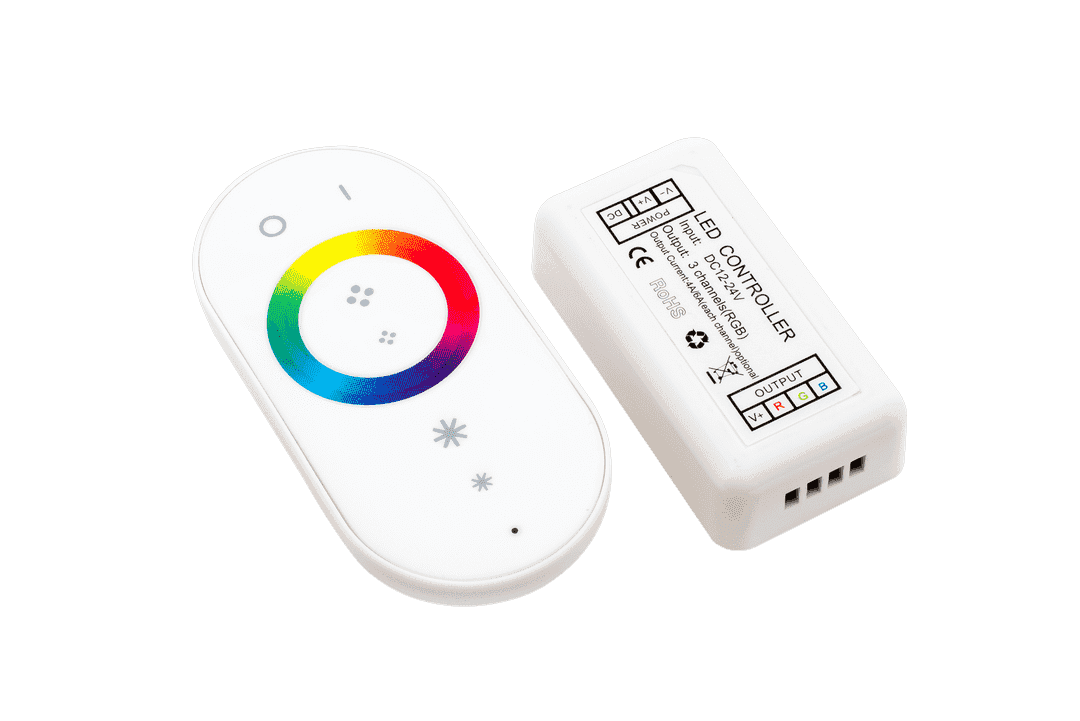 SWG LED RGB радио сенсорный 18A. 12/24V  Белый, модель 2, RF-RGB-S-18A-WH2
