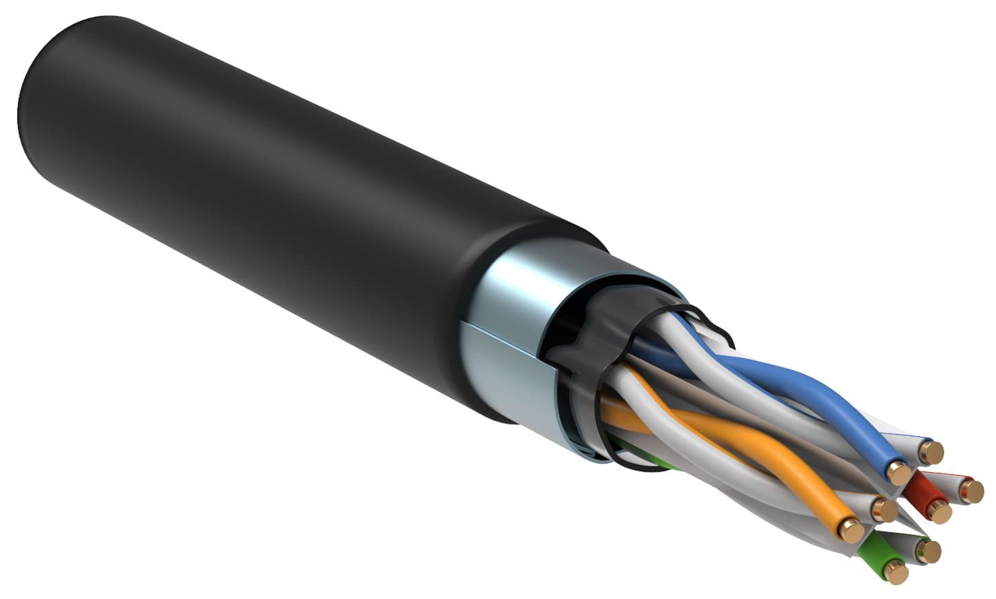 IEK ITK Витая пара F/UTP категории 6 4x2х23AWG LSZH черный (305м) LC3-C604-329