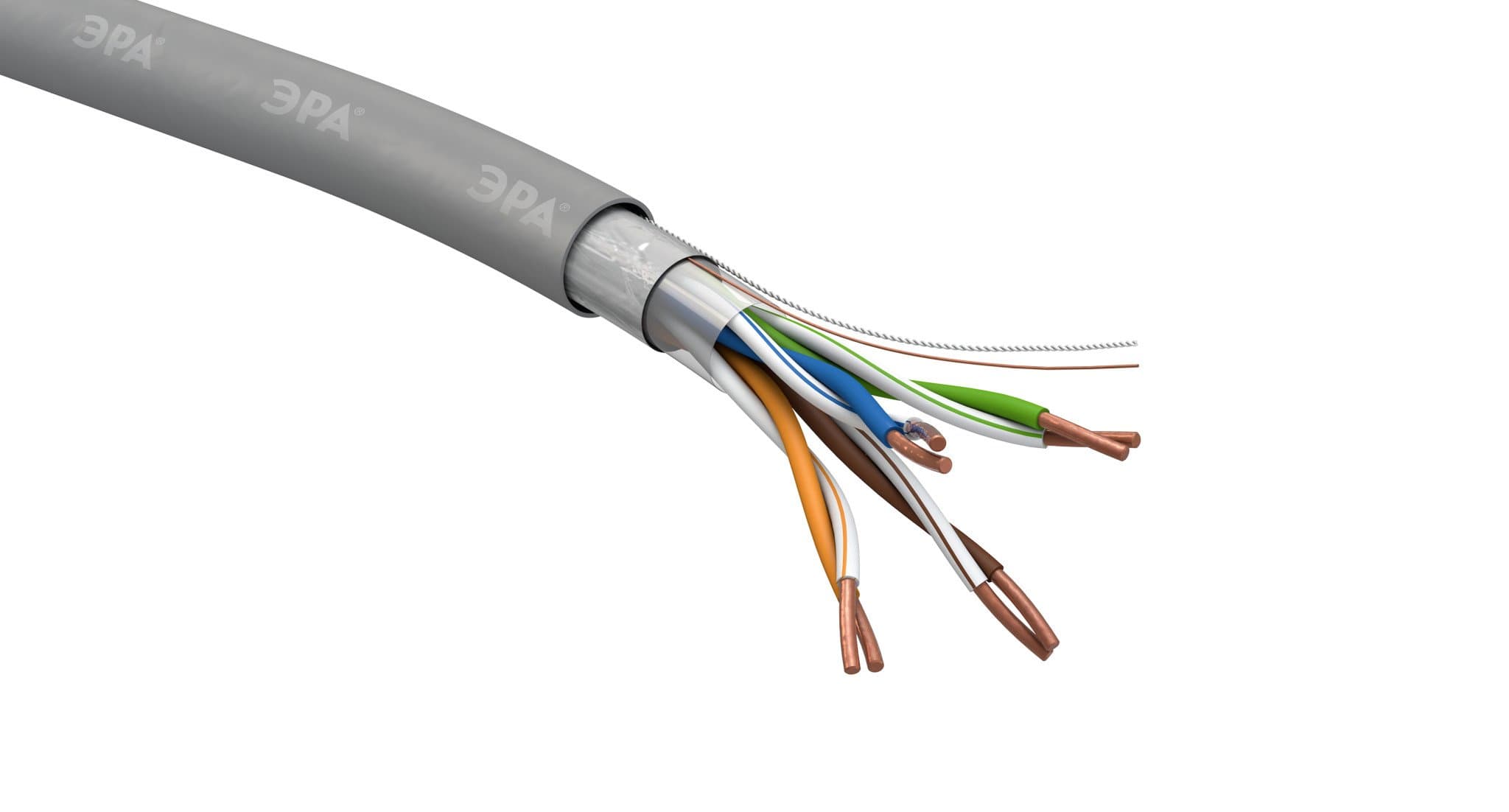 ЭРА FL-4-PVC Кабель витая пара F/UTP 4x2x24AWG Cat5e CU PVC 305 м SIMPLE