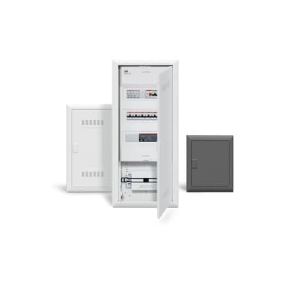 ABB Мультимедиа шкаф с дверью с вентиляционными отверстиями и дин-рейкой 3 ряда без розетки 2CPX031455R9999 — миниатюра 5
