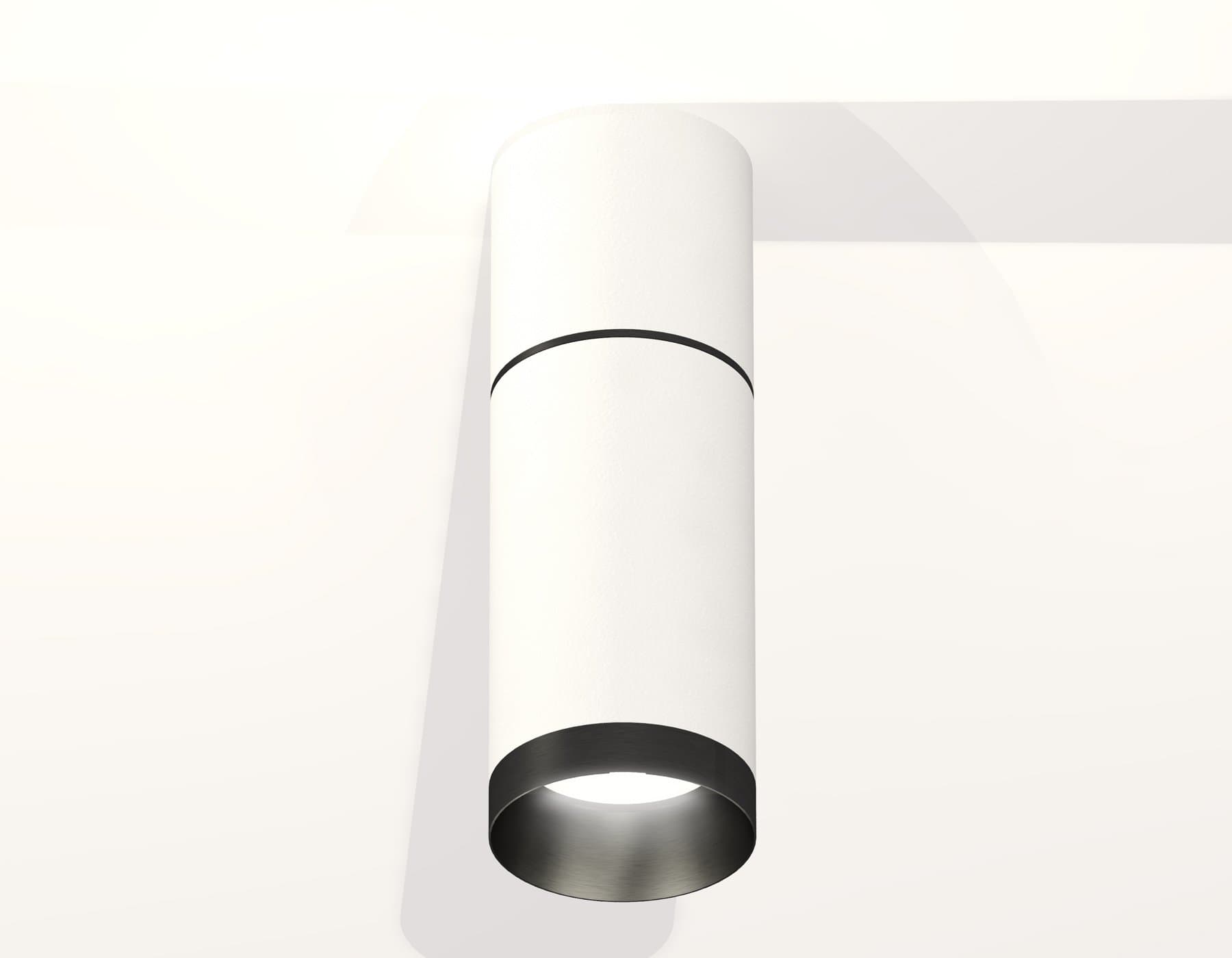 Ambrella Комплект накладного светильника XS6322061 SWH/PBK белый песок/черный полированный MR16 GU5.3 (C6301, A2061, C6322, N6131) — миниатюра 2