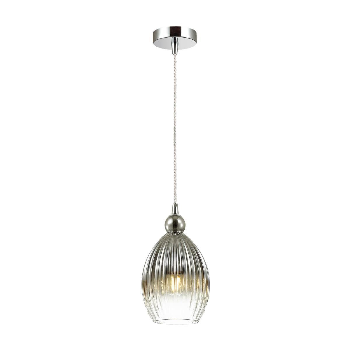 Odeon Light 4713/1 ODL20 369 дымчатый/хром Подвес E27 60W 220V STORZO — миниатюра 1