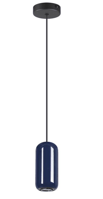 Odeon Light 5053/1E PENDANT ODL24 311 черный/синий/металл Подвес GU10 LED 4W OVALI