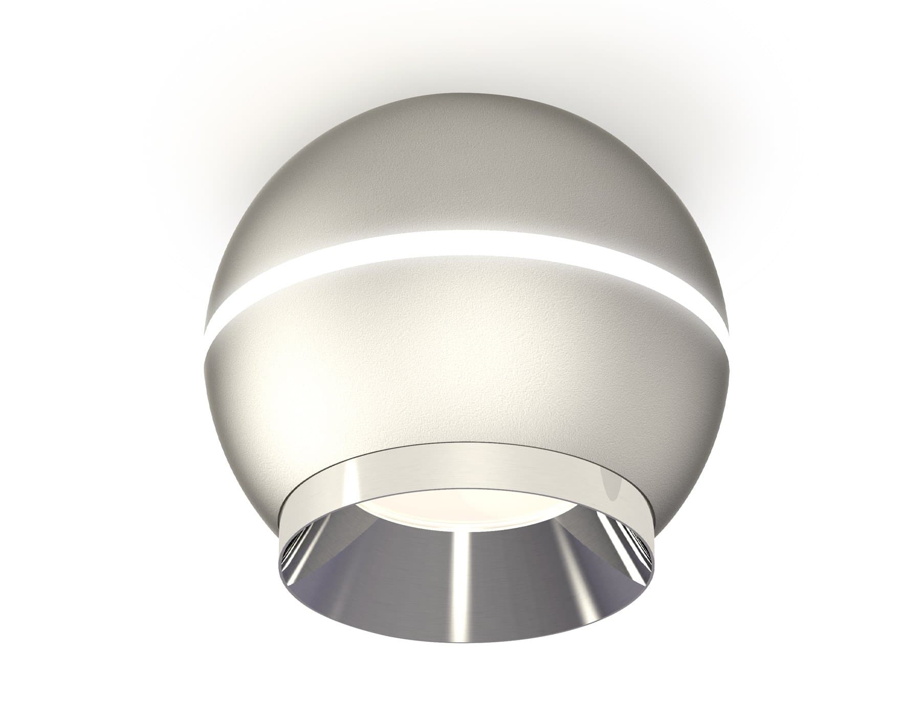 Ambrella Комплект накладного светильника XS1103002 SSL/PSL серебро песок/серебро полированное MR16 GU5.3 LED 3W 4200K (C1103, N7032) — миниатюра 1