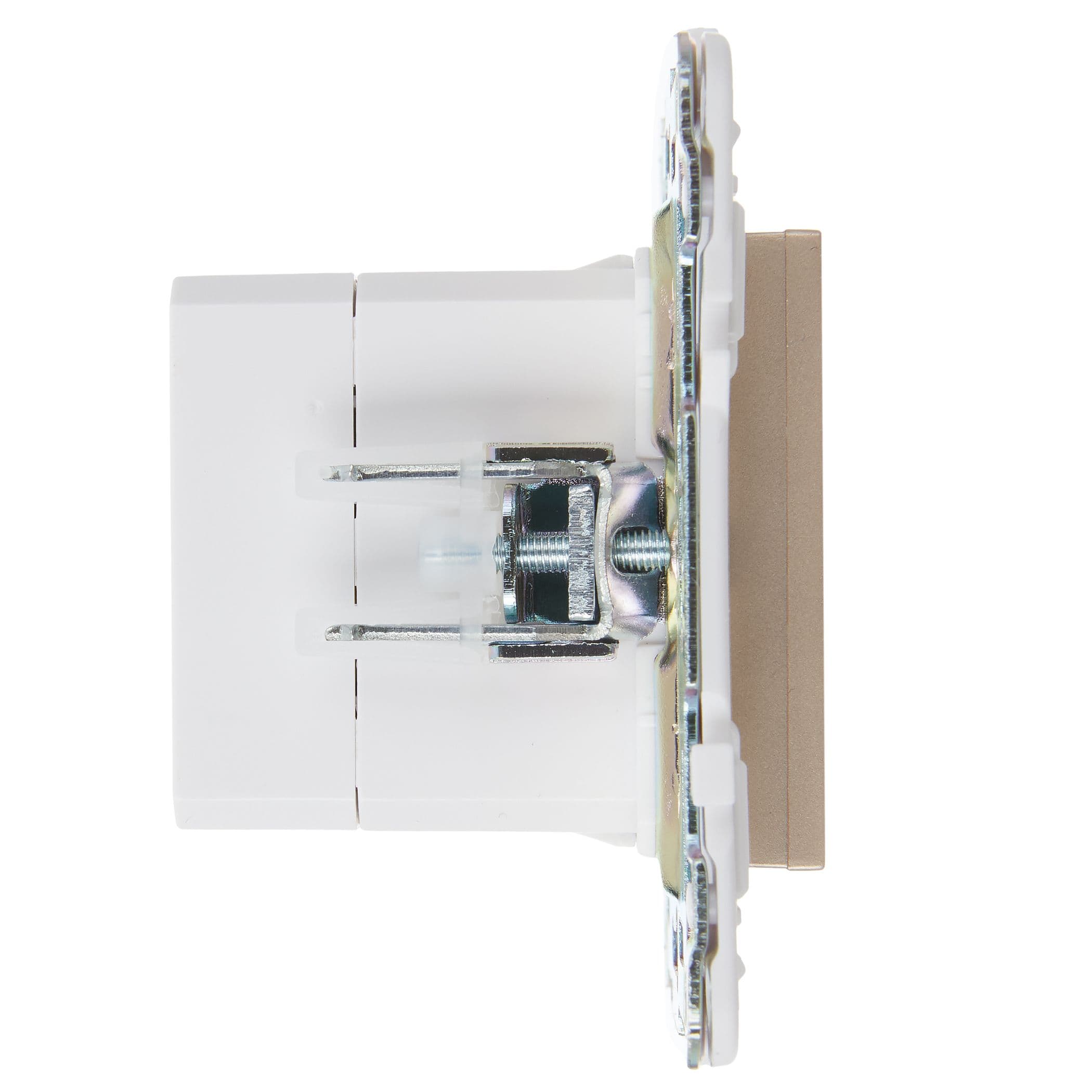 IEK SKANDY Шампань Розетка USB A+C 3,1А SK-R14Sh — миниатюра 4