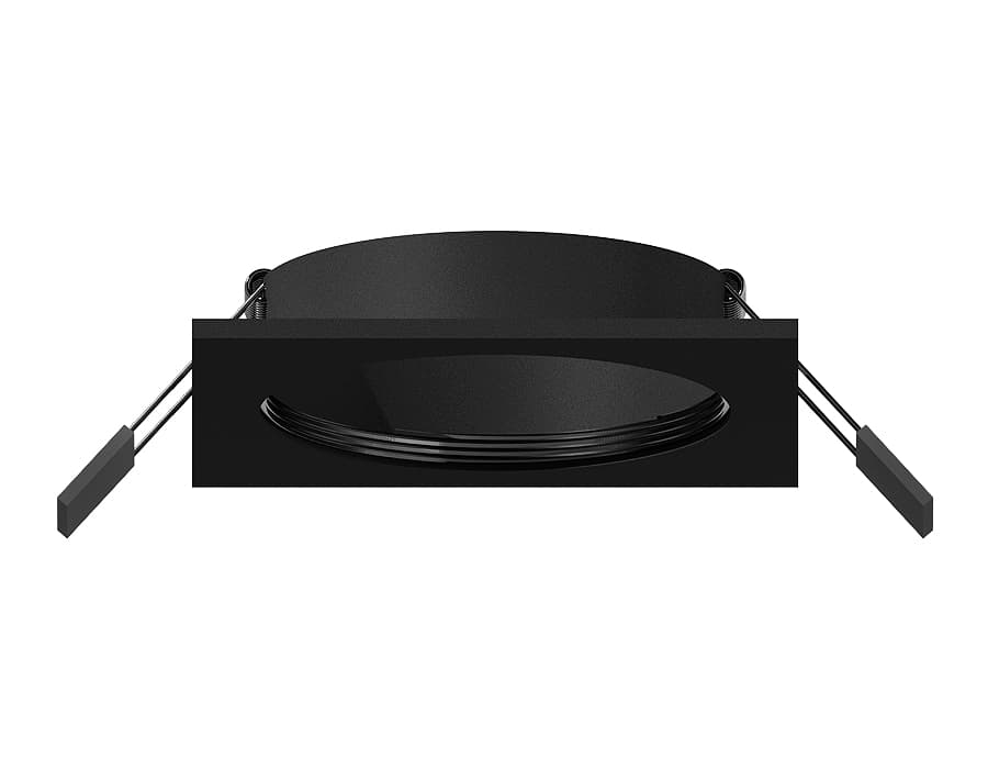 Ambrella Корпус светильника встраиваемый для насадок D70mm C7632 SBK черный песок 92*92*H25mm MR16 GU5.3 — миниатюра 1