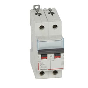 Legrand DX3 6000 Автоматический выключатель 10кА 2P 230/400В 20А 2 мод (С) 407801 — миниатюра 3
