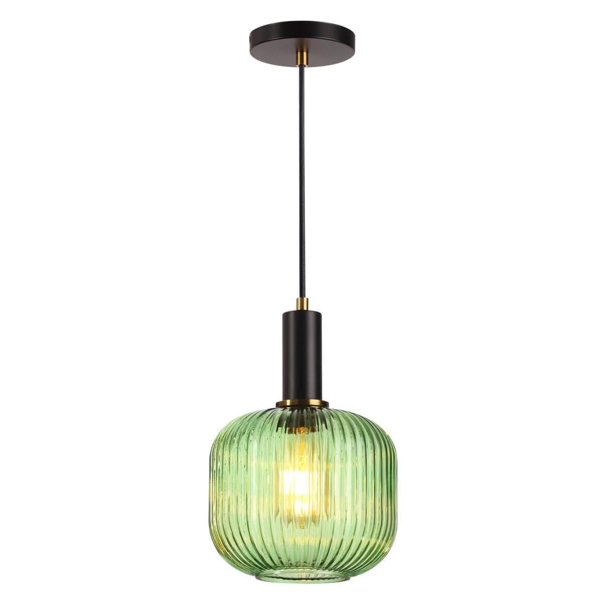Lumion 4462/1 LN20 254 черный, зеленый Подвес E27 1*60W 220V MERLIN — миниатюра 1