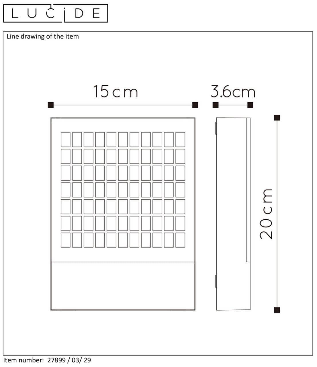 Lucide DIGIT Антрацит Бра 27899/03/29 — миниатюра 5