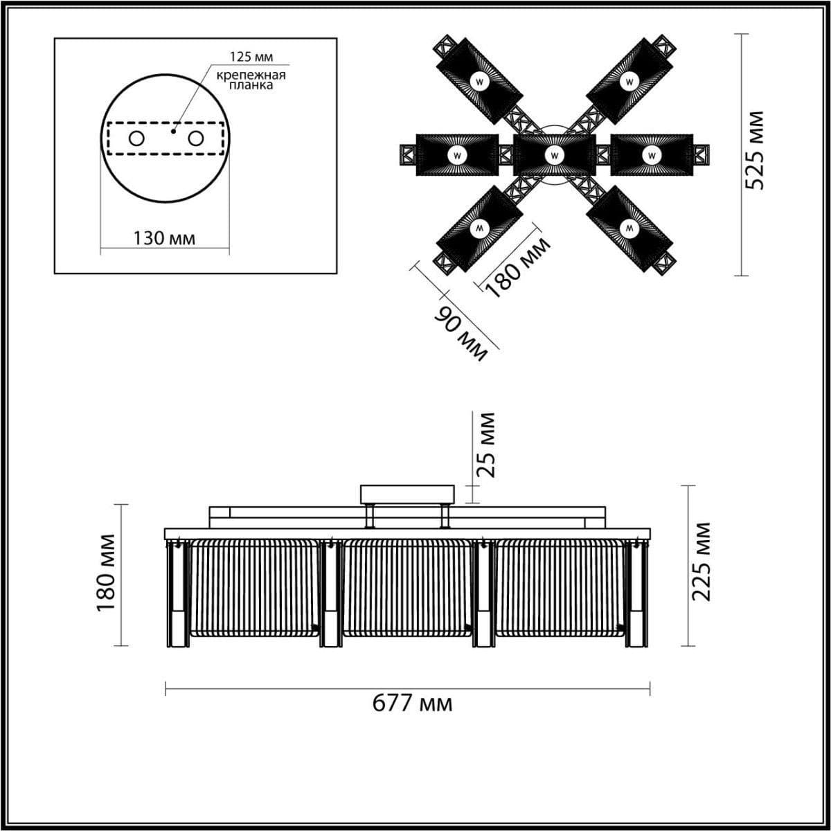 Odeon Light 4871/7C HALL ODL_EX22 57 хром/прозрачный/стекло Люстра потолочная E14 7*40W GATSBY — миниатюра 3
