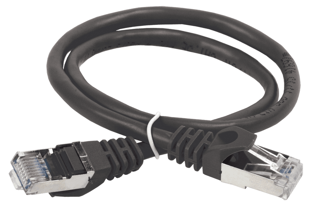 IEK ITK Коммутационный шнур (патч-корд), кат.5Е FTP, 1,5м, черный PC09-C5EF-1M5 — миниатюра 2