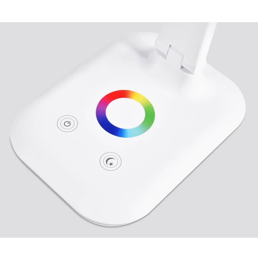 Ambrella Светодиодная настольная лампа с RGB подсветкой DE530 WH белый LED 3000-6400K+RGB 8W — миниатюра 4