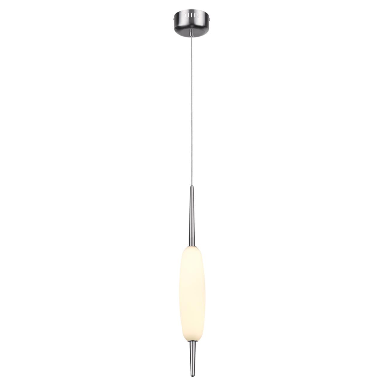 Odeon Light 4793/12L PENDANT ODL21 008 никель/белый Подвес LED 12W SPINDLE
