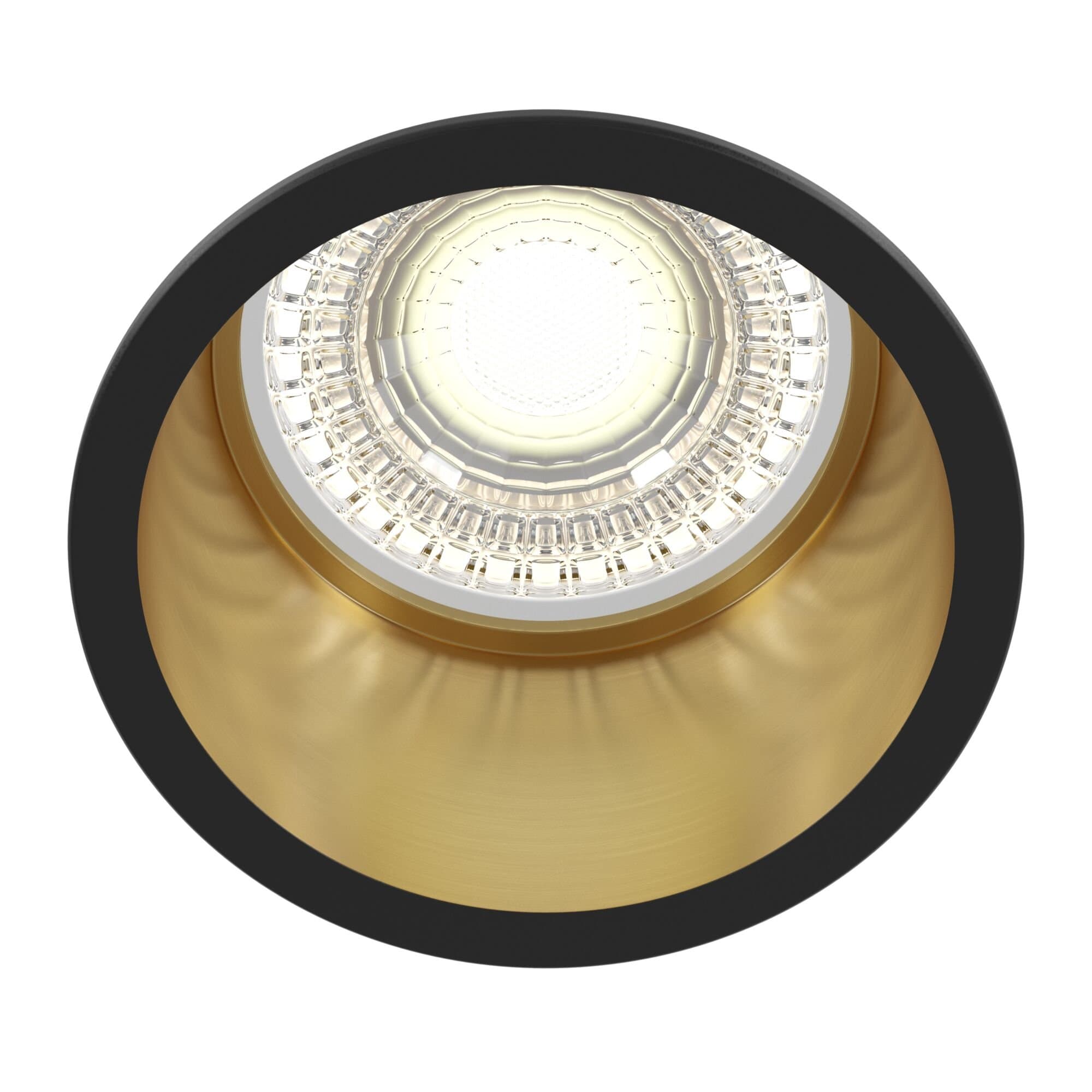 Maytoni Downlight Reif Черный с Золотом Встраиваемый светильник DL049-01GB — миниатюра 2