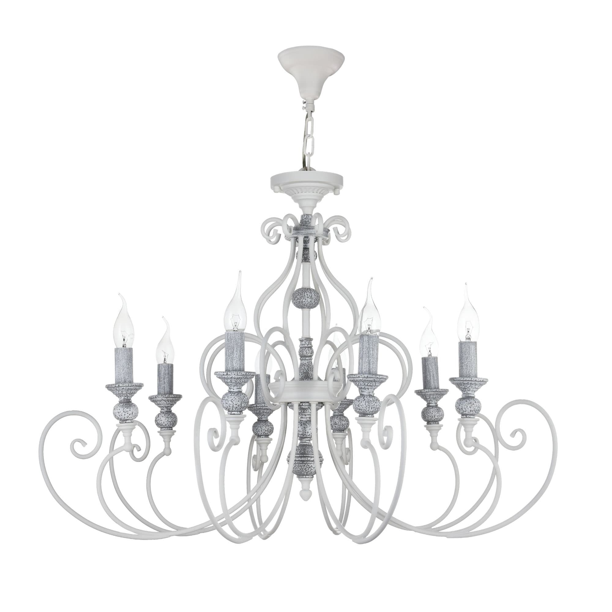 Maytoni Elegant Karina Белый Люстра 8xE14 60W ARM631-PL-08-W — миниатюра 6