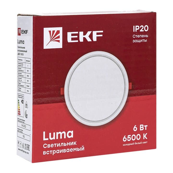 Светильник встраиваемый светодиодный ДВО 1003 6Вт 6500K IP20 EKF Basic DLL-1003-6-6500 — миниатюра 7