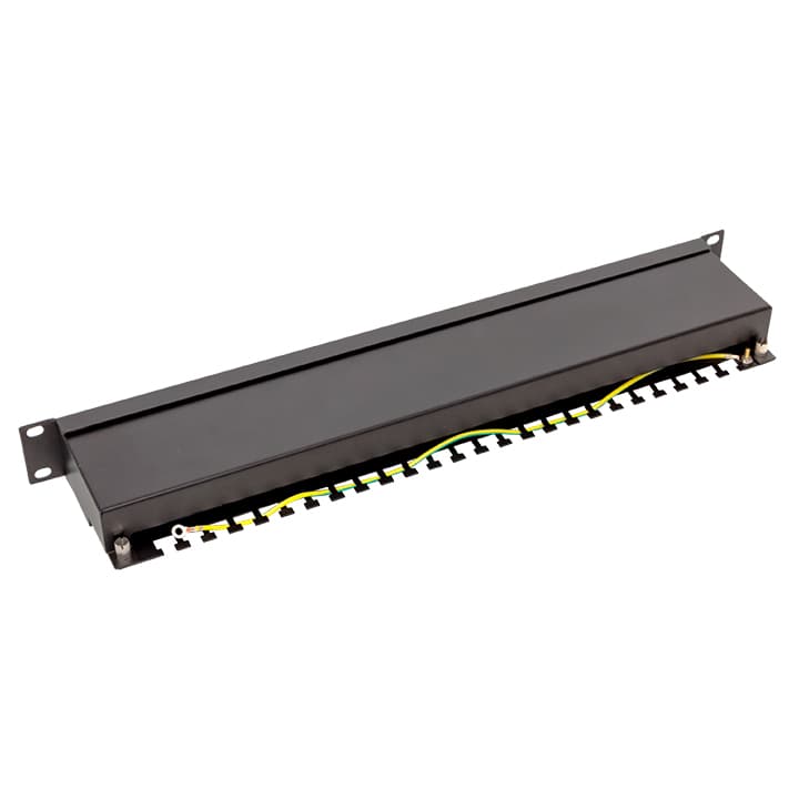 EKF Патч-панель TERACOM CS 19'' Cat.6 1U полный экран STP 24 порта RJ-45 Dual IDC с органайзером — миниатюра 5