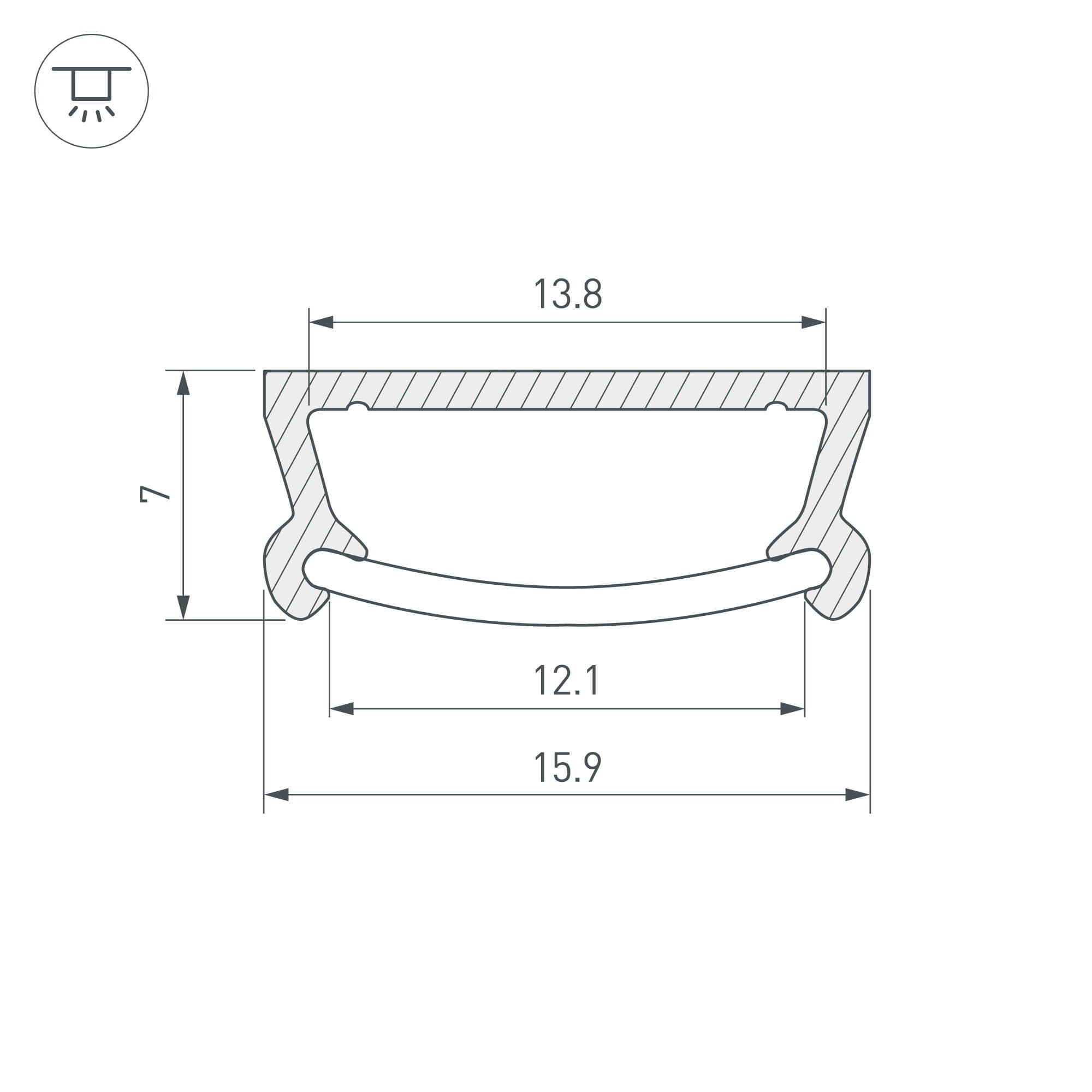 Arlight Профиль TM-2000 (CT) ANOD (Алюминий) 017796 — миниатюра 3