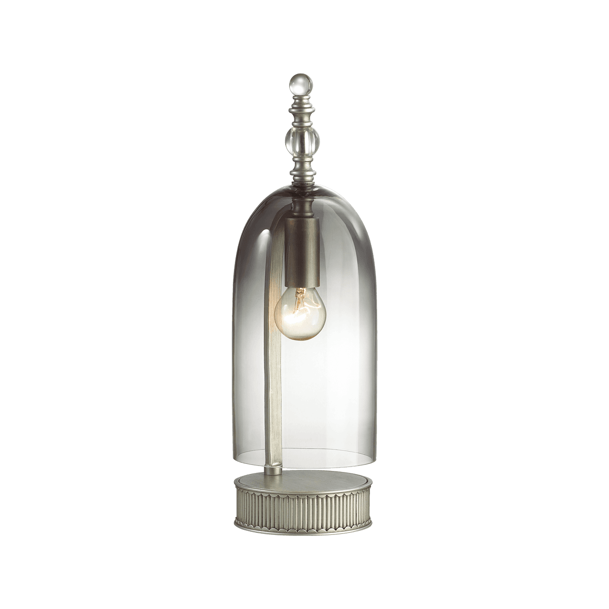 Odeon Light 4882/1T NEO ODL_EX22 25 серебристый/дымчатый/стекло Настольная лампа E14 1*40W BELL — миниатюра 2